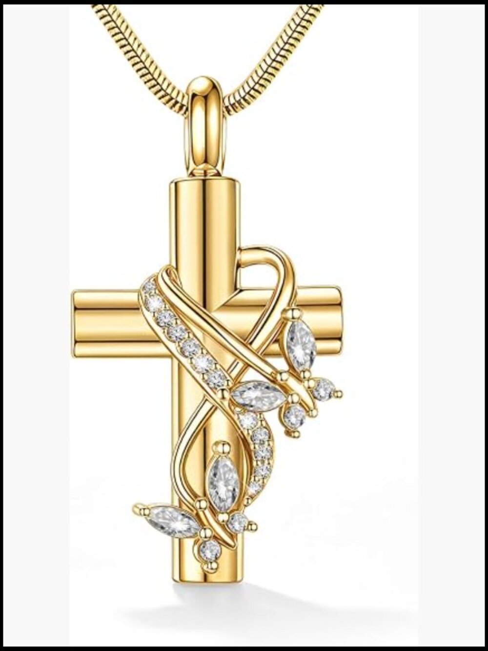 Butterfly Urn Necklace for Ashes Crystal Stainless Steel Cremation Jewelry